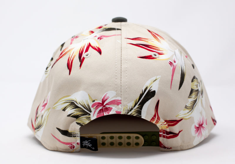 Hawaii "Kahi" Floral 7 Panel Aloha Flatbill Cap